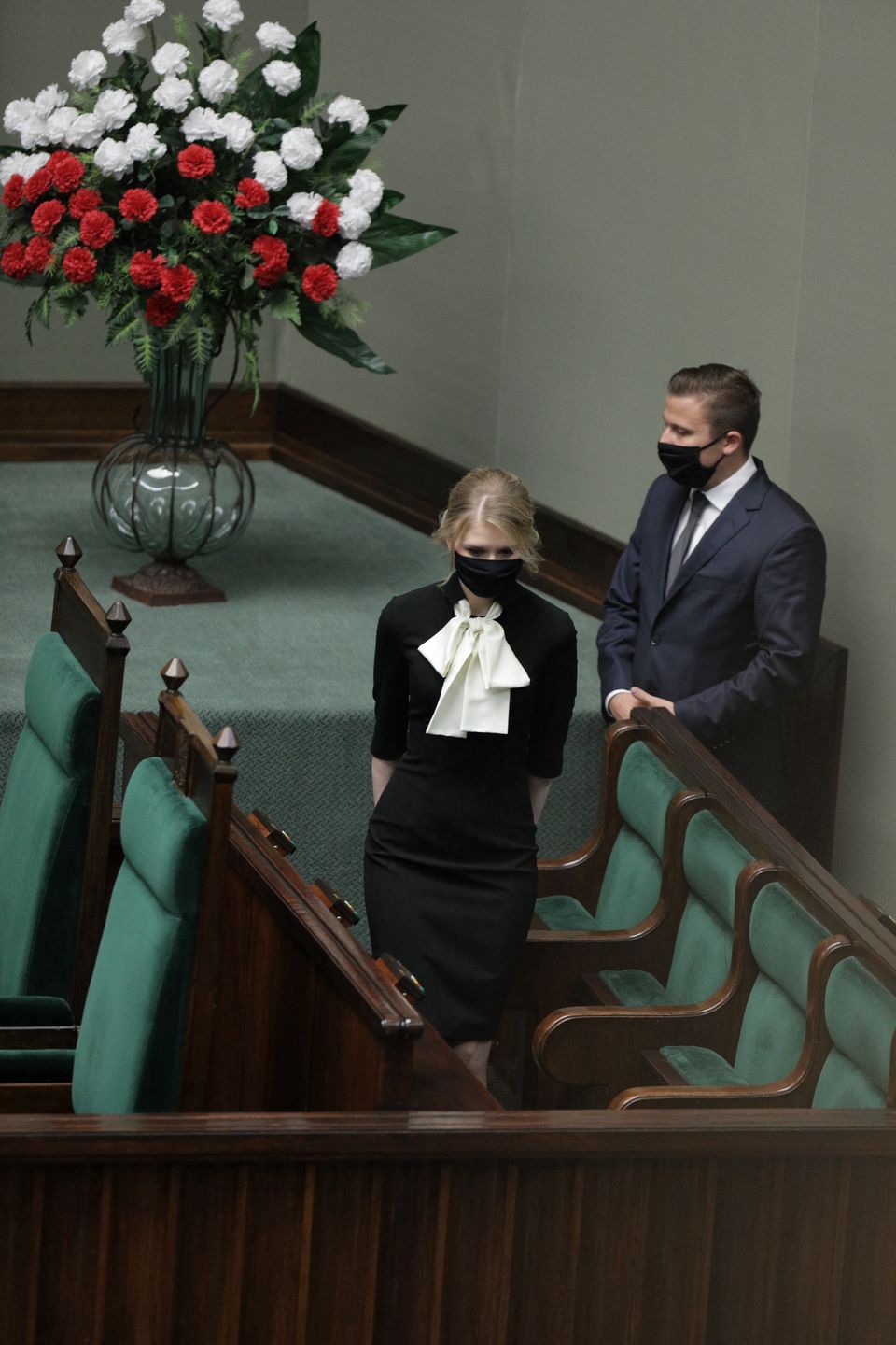 Kinga Duda, córka Andrzeja Dudy na zaprzysiężeniu ojca na urząd prezydenta RP