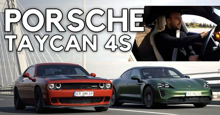 Porsche Taycan 4S - nie boi się nawet Hellcata!