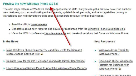 Mango jako Windows Phone 7.5?