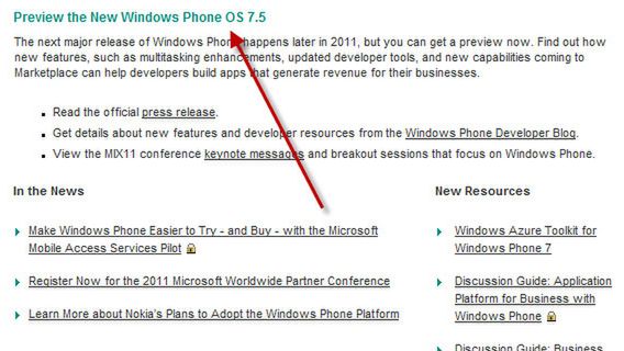 Mango jako Windows Phone 7.5? 1