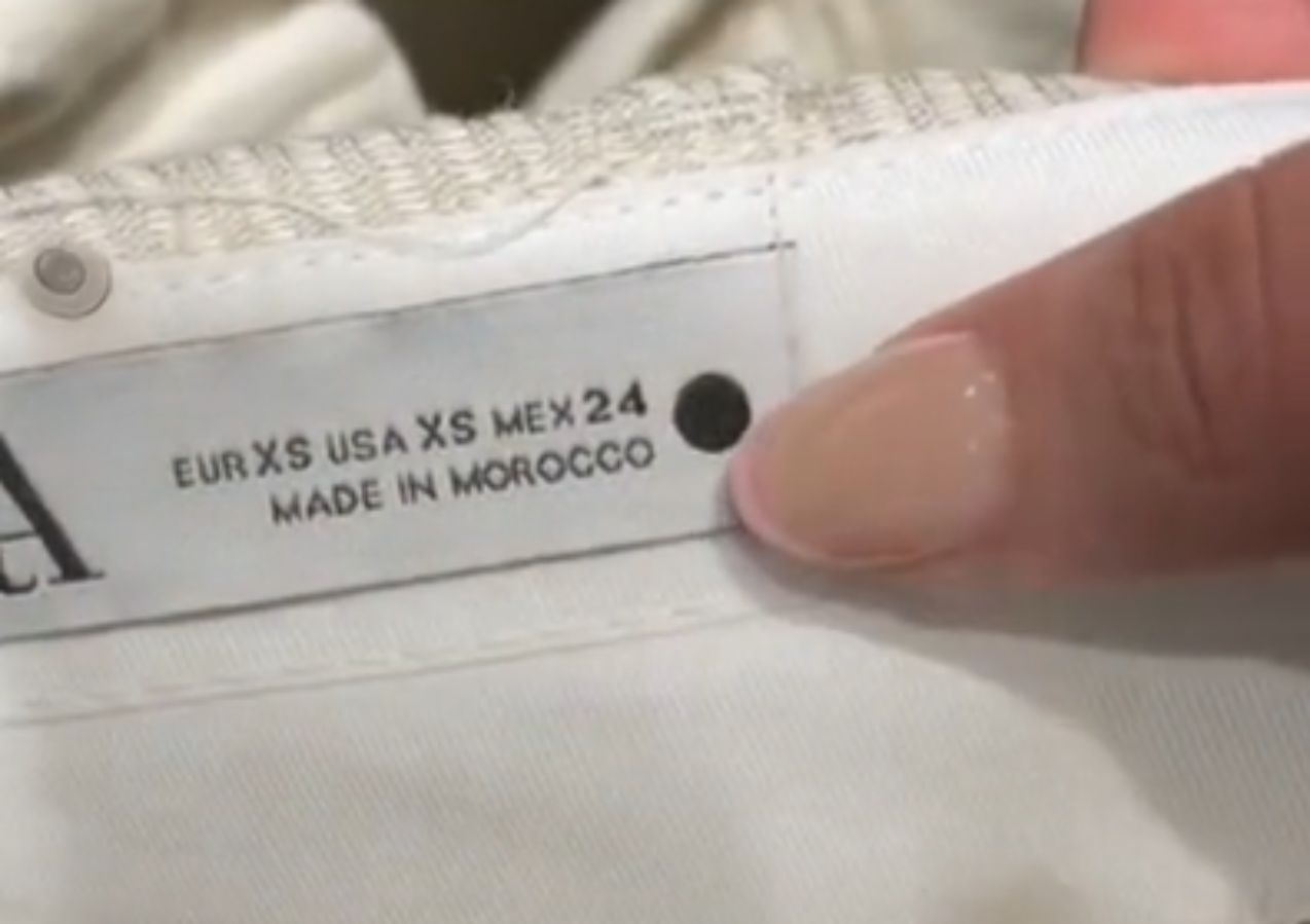 Symbols on labels at Zara have meaning