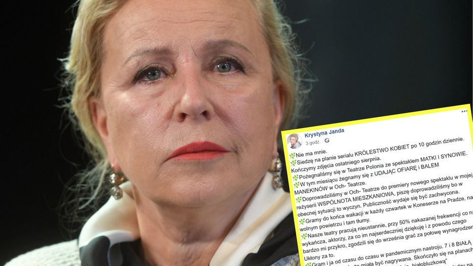 Krystyna Janda zamieściła wymowny komentarz