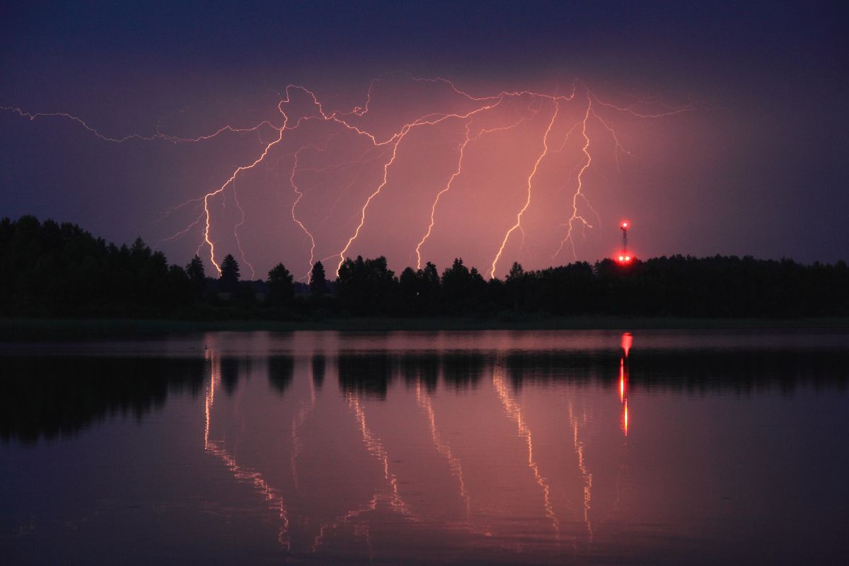 Being in the water during a storm is dangerous.