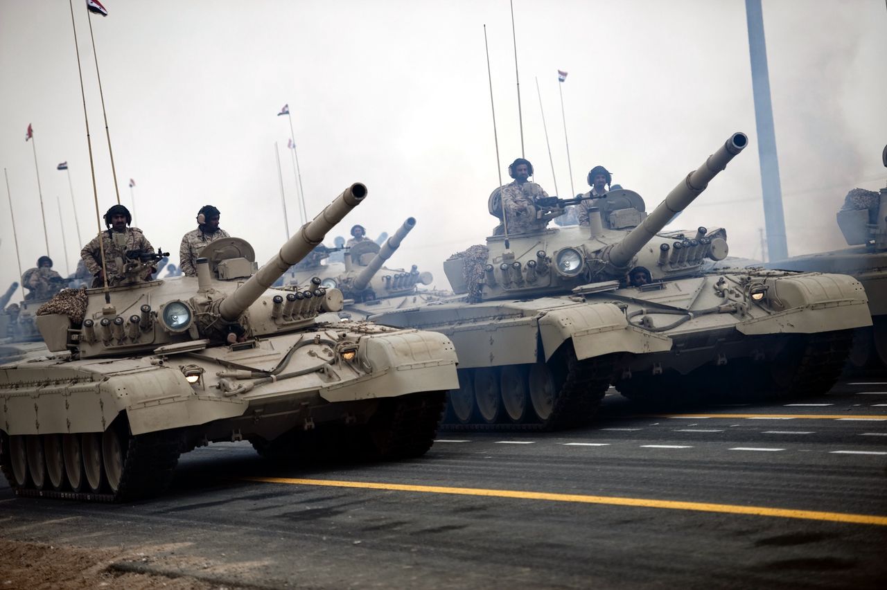 Kuwaiti tanks M-84AB during a military parade