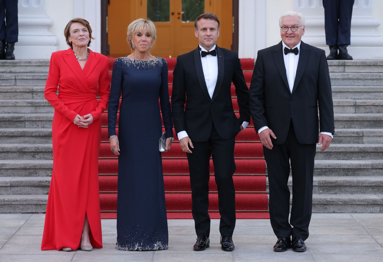 Brigitte Macron and Emmanuel Macron in Germany