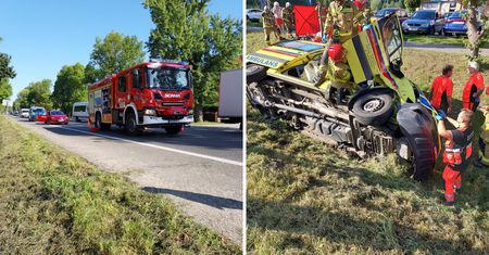 Jechali pomóc po wypadku. Dramat na S17