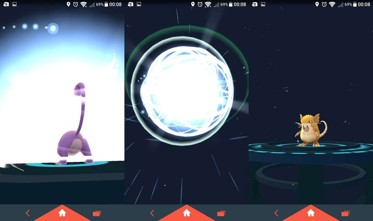 Pokemon GO - ewolucja pokemonów (Rattata -> Raticate)