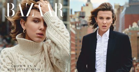 "Dorosła" Millie Bobby Brown rozchyla usta w sesji dla "Harper's Bazaar"