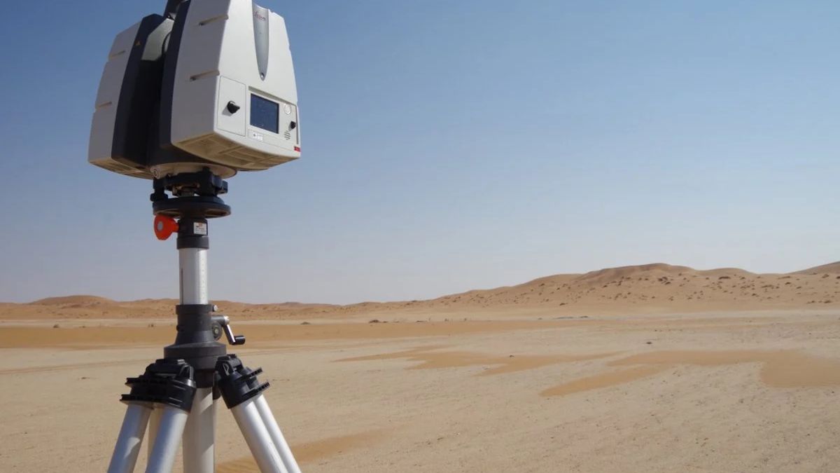 Naziemne skanowanie laserowe na pustyni w Namibii