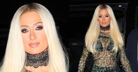 Drapieżna Paris Hilton wskoczyła w prześwitującą panterkę, odsłaniając bieliznę. HOT? (FOTO)