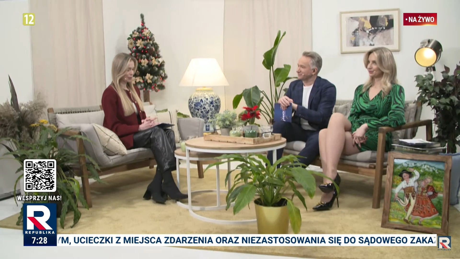 Kadr z programu "Wstajemy z Republiką"