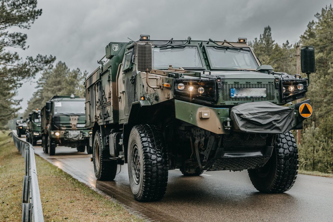 During the Brave Griffin 24/II maneuvers, Poland is represented by the 15th Mechanised Brigade from Giżycko.