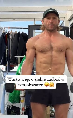 Borys Szyc pokazał klatę