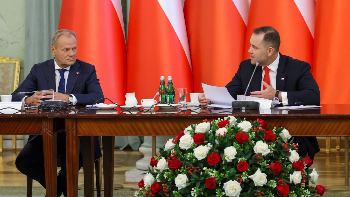 Premier Donald Tusk i prezydent Karol Nawrocki 