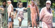 56-letnia Brigitte Nielsen w różowym dresie spaceruje z 2-letnią córeczką i mężem (ZDJĘCIA)