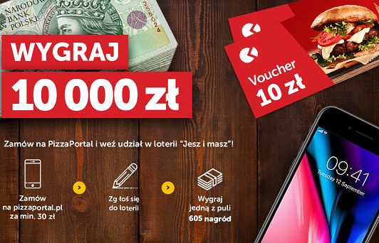605 nagród od PizzaPortal.pl w loterii „Jesz i masz”
