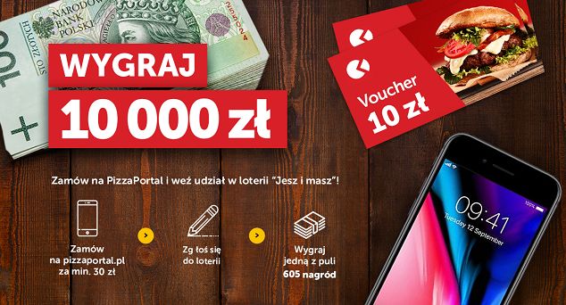 605 nagród od PizzaPortal.pl w loterii „Jesz i masz”