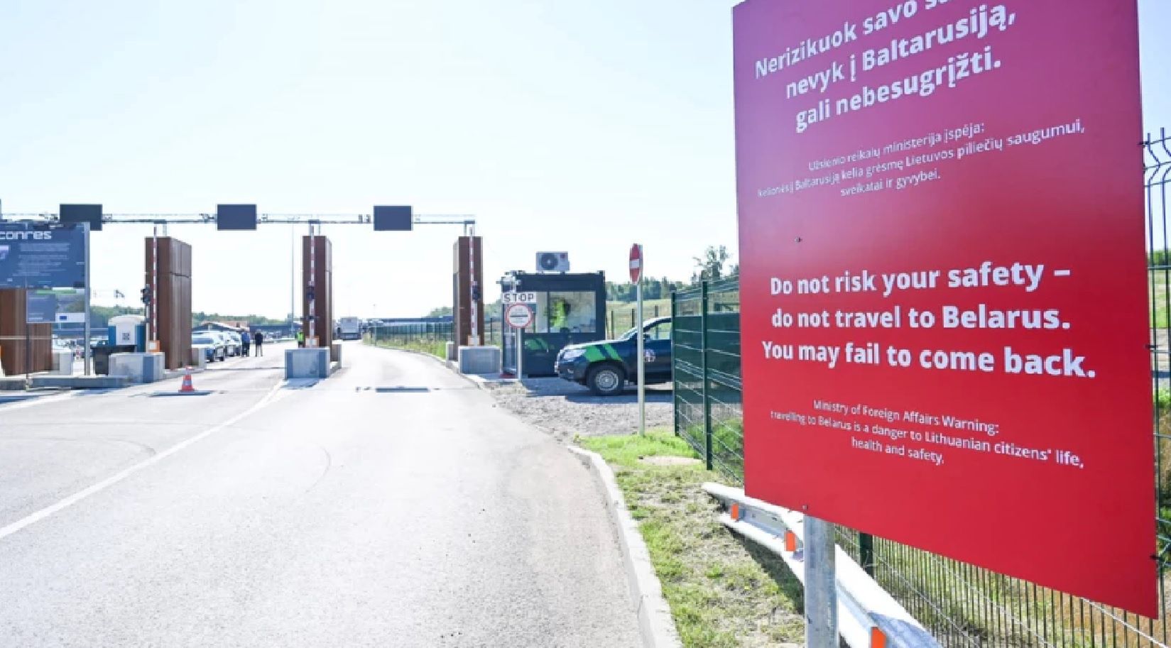 Nowe tablice na granicy z Białorusią. "Możesz nie wrócić"