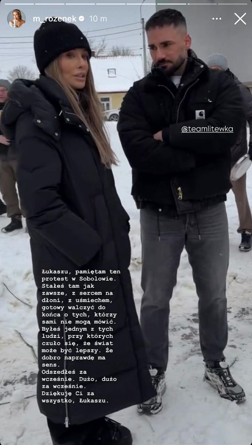 Małgorzata Rozenek-Majdan żegna Łukasza Litewkę