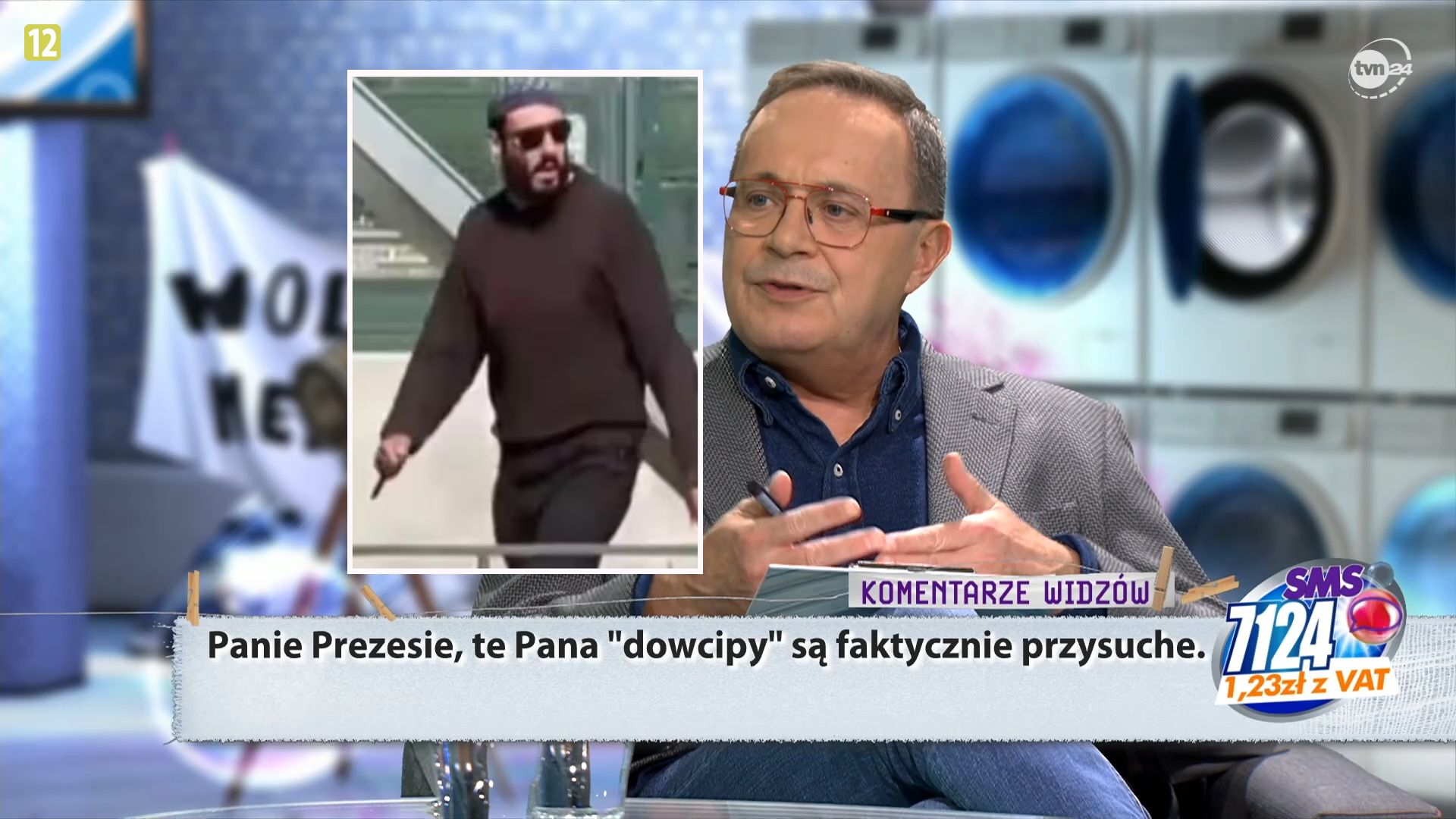 Sianecki nie wiedział, że żartuje z prawdziwego ataku nożownika