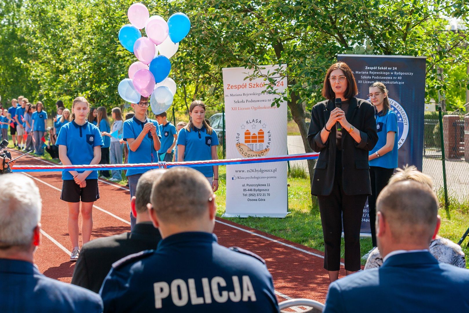 Uroczyste otwarcie miasteczka rowerowego i bieżni tartanowej przy Zespole Szkół nr 24 w Bydgoszczy miało miejsce we wtorek, 27 maja. 