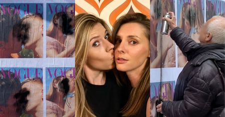 Marta Warchoł CAŁUJE SIĘ z ukochaną na tle plakatów "Vogue'a" zniszczonych przez homofoba-grafficiarza: "NIE ZASPREJUJECIE NAS" (FOTO)