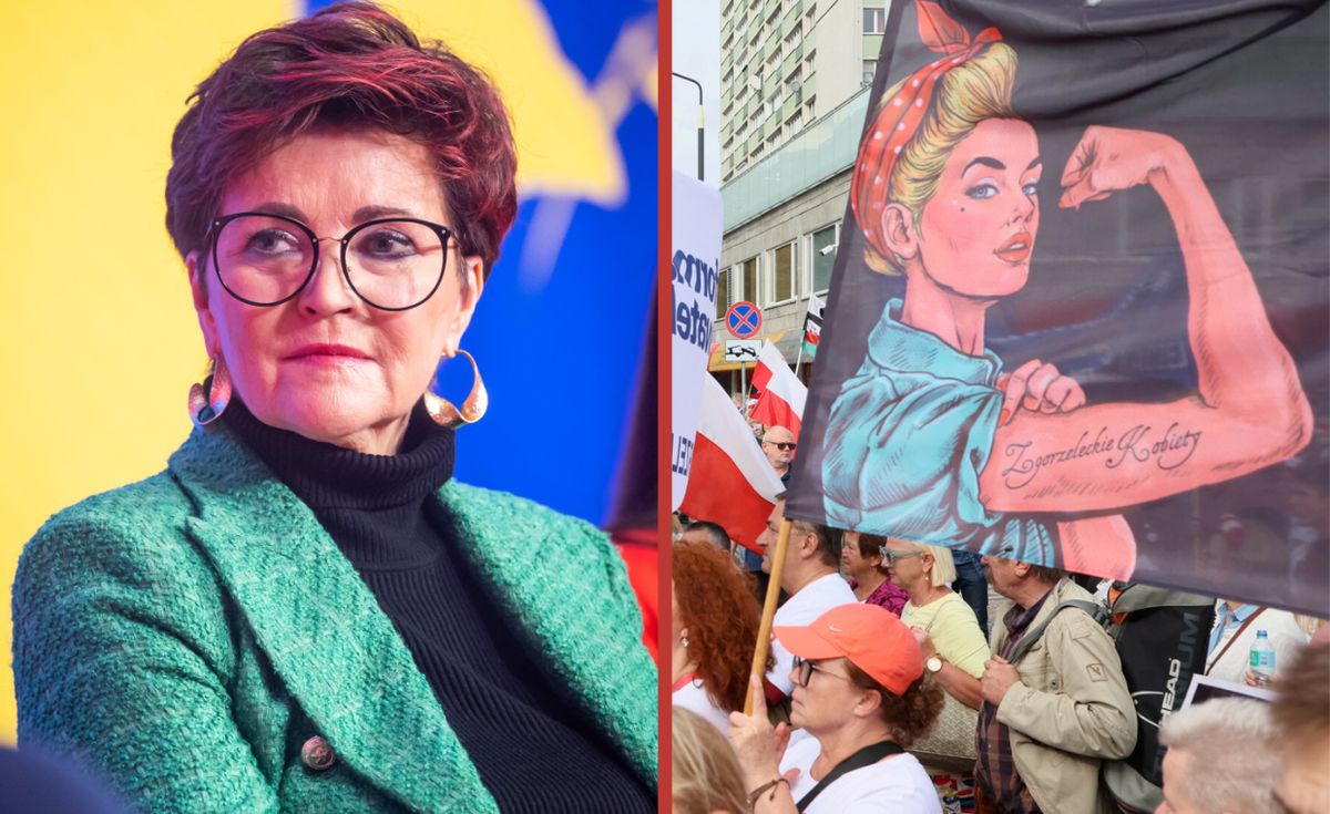 Jolanta Kwaśniewska / kobiety na demonstracji w Warszawie
