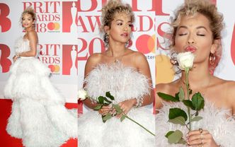 Gwiazdy na czerwonym dywanie BRIT Awards 2018: Rita Ora w futrze, Kylie w płaszczu, Cheryl i Liam razem... (ZDJĘCIA)