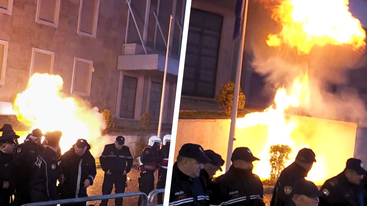 albania, tirana, protesty Wielkie protesty w kraju NATO. Koktajle Mołotowa poszły w ruch