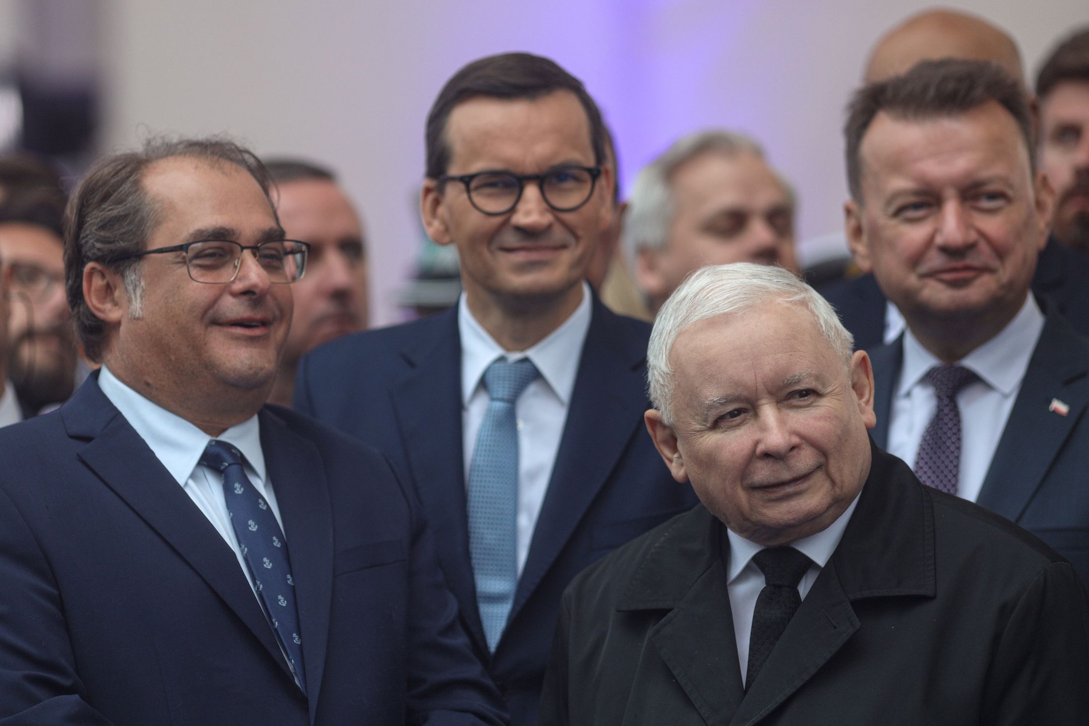 Marek Gróbarczyk, Mateusz Morawiecki, Jarosław Kaczyński, Mariusz Błaszczak
