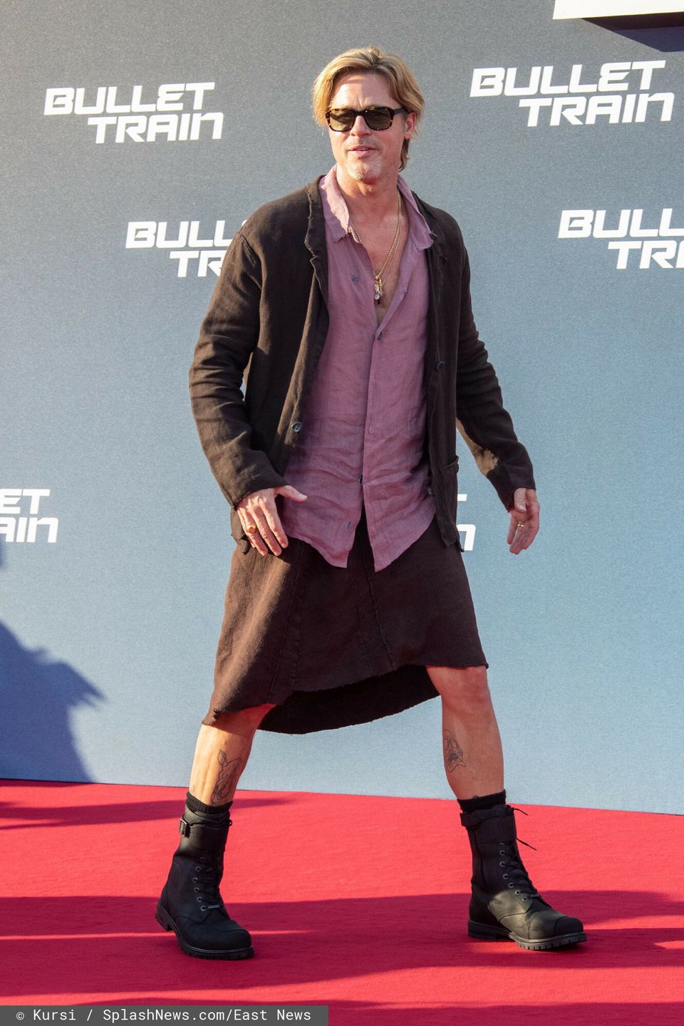 Brad Pitt na niemieckiej premierze filmu "Bullet Train"