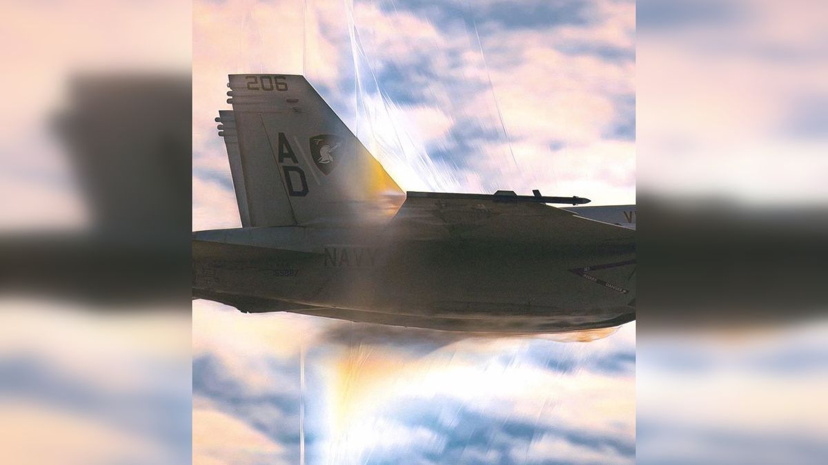 Był szybki niczym myśliwiec. Ujął na zdjęciu linie fali uderzeniowej 1