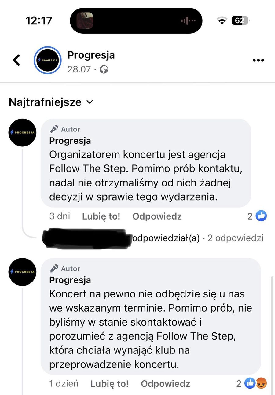 Progresja informuje o odwołaniu koncertu Gorgon City