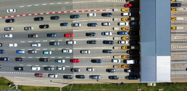 Korek do bramek w Rusocinie na autostradzie A1