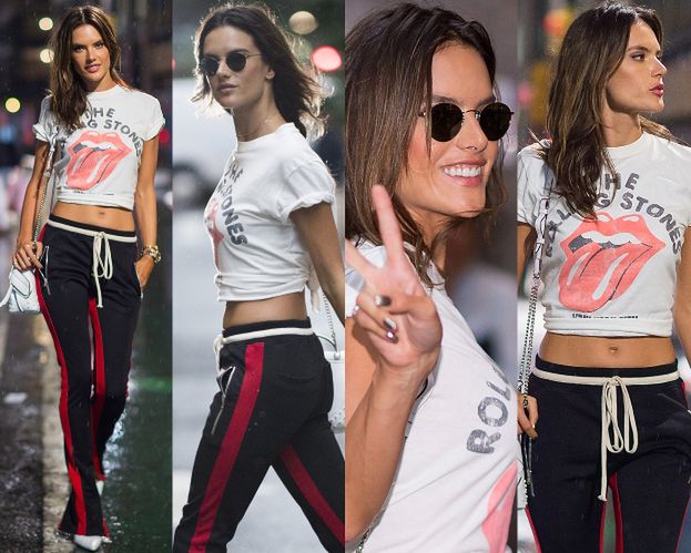 #TRENDY: Alessandra Ambrosio w koszulce z zespołem