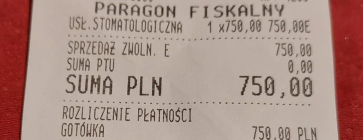 Weronika za wizytę u dentysty w Radomiu zapłaciła 750 zł