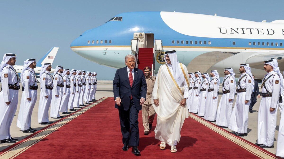 Donald Trump i emir Kataru Tamim ibn Hamad al-Sani