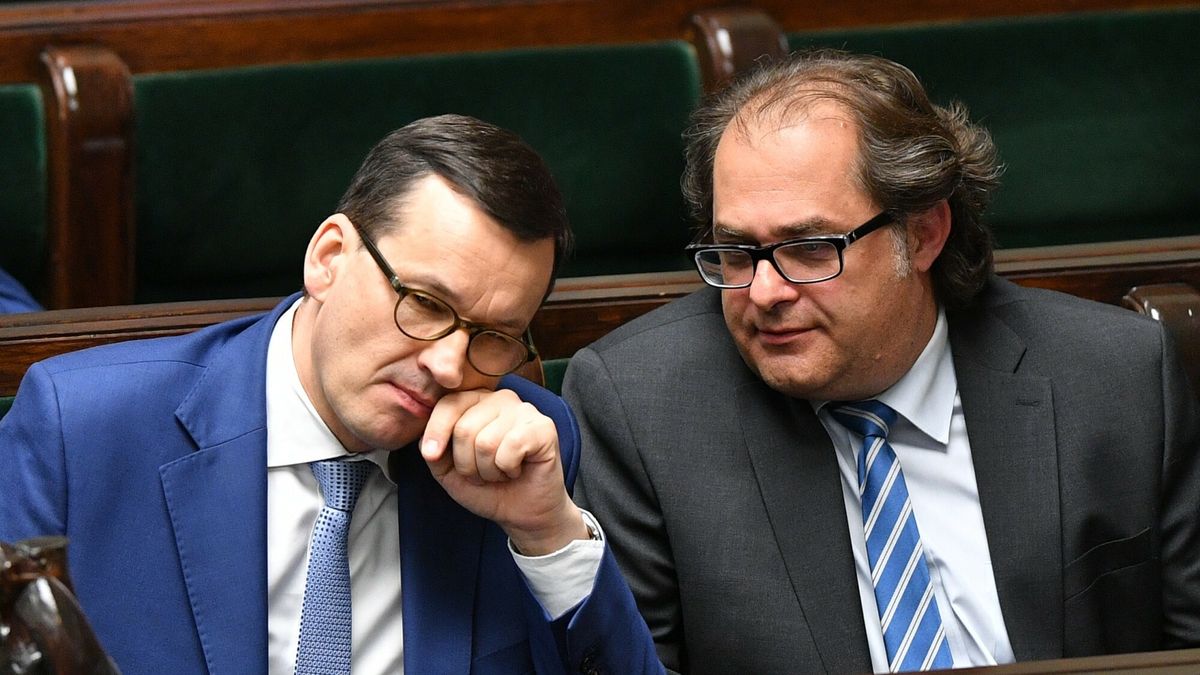 80. posiedzenie Sejmu VIII kadencji
25.04.2019 Warszawa Sejm 80. posiedzenie Sejmu VIII kadencji  Fot. Rafal Oleksiewicz/REPORTER
n/z: Marek Grobarczyk, Mateusz Morawiecki
Rafal Oleksiewicz/REPORTER