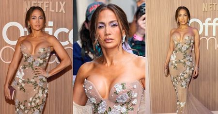 Jennifer Lopez epatuje ściśniętym biustem na nowojorskiej premierze filmu "Biurowy romans" (ZDJĘCIA)