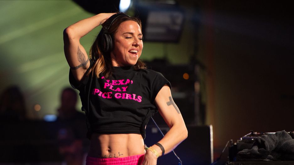 Mel C DJs at Glastonbury Festival 2022 Thursday - Worthy Farm, Pilton
Former Spice Girl Mel C (Melanie Chisholm) performs a DJ set at William's Green at Glastonbury's 50th Anniversary Festival in 2022, Worthy Farm, Pilton, England, UK on Thursday 23 June 2022., Credit:Justin Ng / Avalon
Justin Ng / Avalon
Mel C - Melanie Chisholm, Sporty Spice, Worthy Farm, Pilton, England, UK, 23, June 2022, 23.06.22, music, live performance, onstage, on stage, inconcert, in concert, concert, festival, outdoor festival, Glastonbury festival, B4867, HOTFOLDER