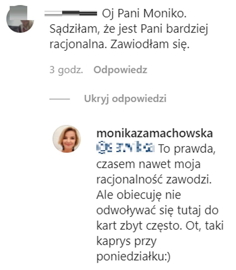 Monika Zamachowska stawia sobie tarota