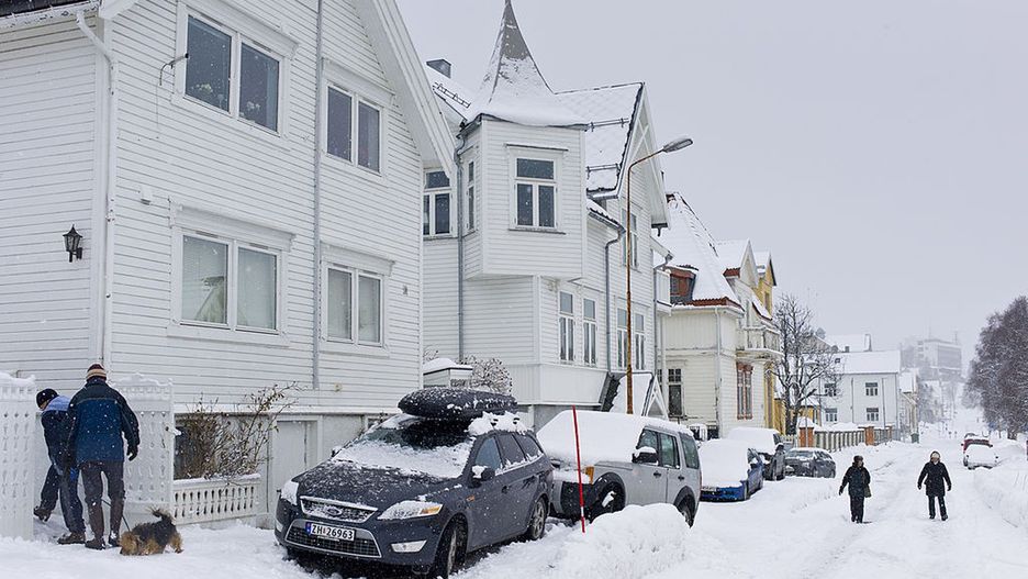 Zima w Tromso, północna Norwegia