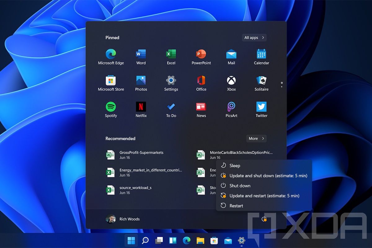 Informacja o czasie instalacji aktualizacji w Windows 11