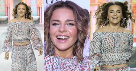 Uradowana Edyta Herbuś kręci piruety na Cracow Fashion Square