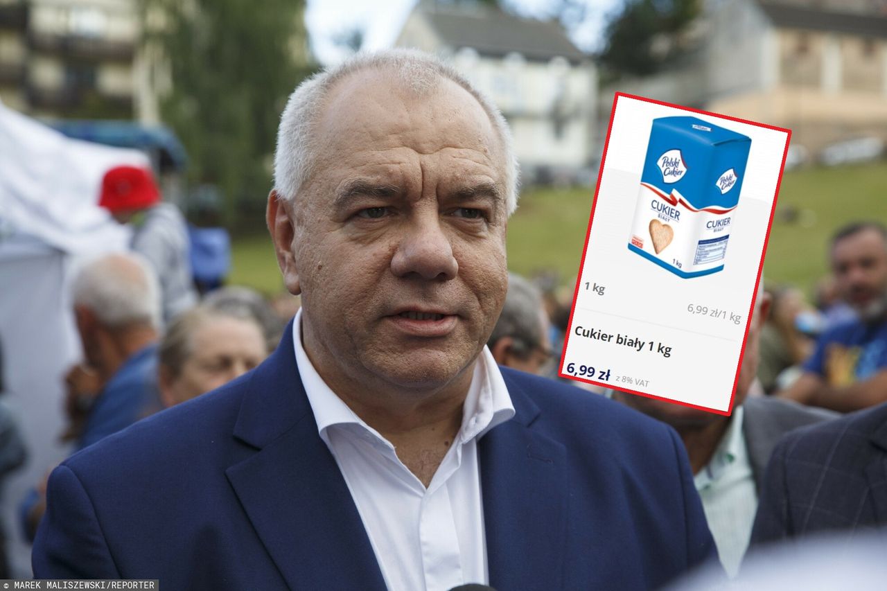6,99 zł za kilogram. Tyle kosztuje "państwowy" cukier reklamowany przez Sasina