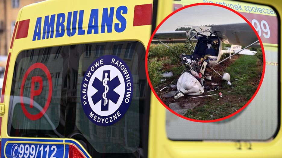 Wypadek awionetki w miejscowości Brzeska Wola