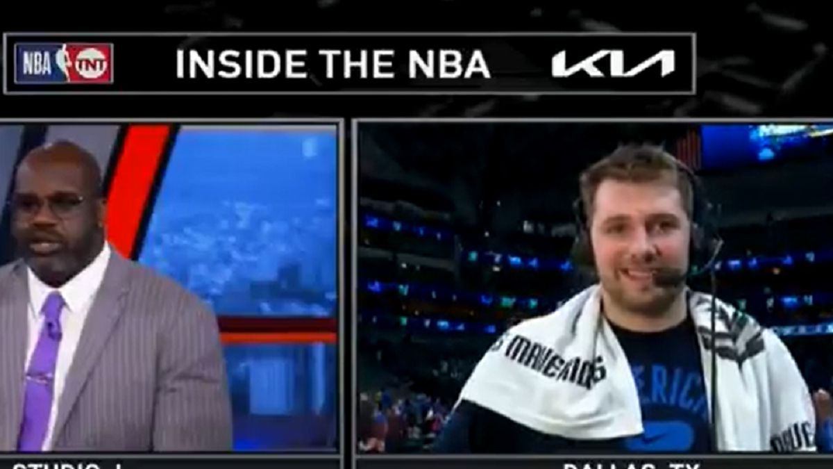 Shaquille O'Neal w rozmowie po meczu z Luką Donciciem