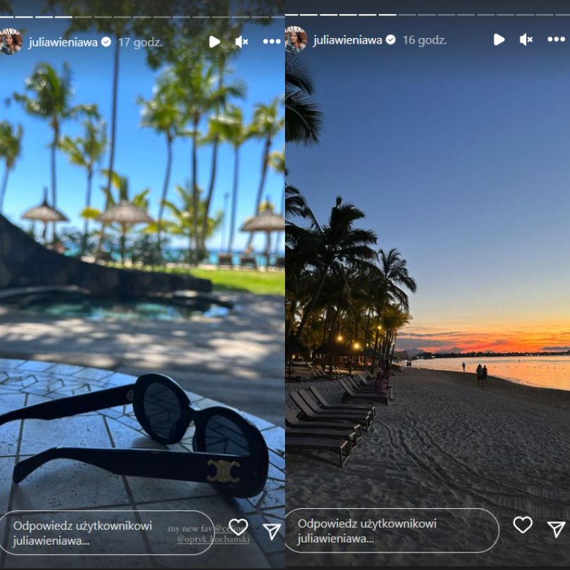 Julia Wieniawa relacjonuje wakacje na Mauritiusie