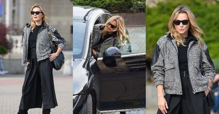 Małgorzata Socha z torebką Chanel za 25 tysięcy prezentuje "paryski szyk" w drodze do nowego mercedesa za PÓŁ MILIONA (ZDJĘCIA)