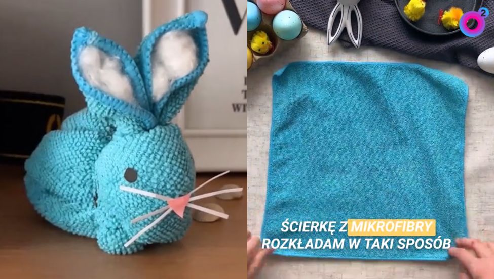 Wystarczy ścierka z mikrofibry. Tym  zajączkiem zrobisz furorę